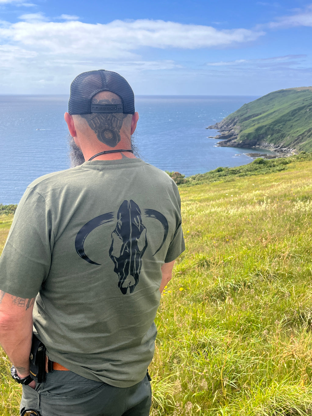 Cornish Longhorn Olive Tee